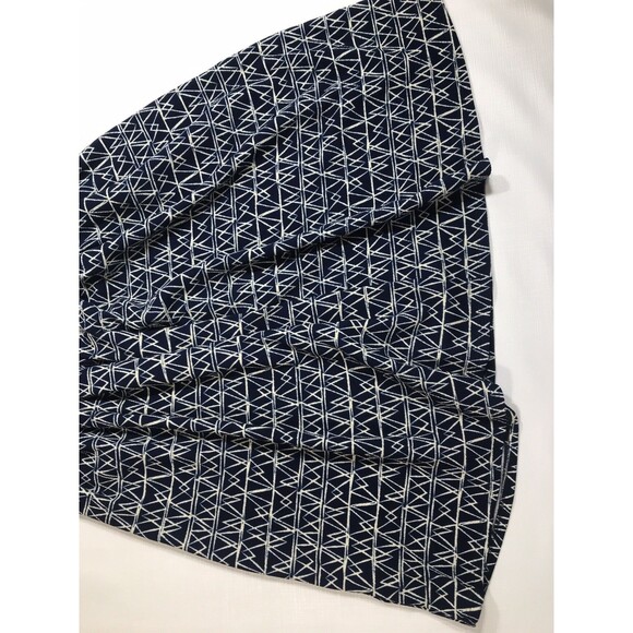 Lularoe Amelia Xl Blue Geometric Fit & Flare Short Sleeve Poly Blend Dress - Picture 7 of 8